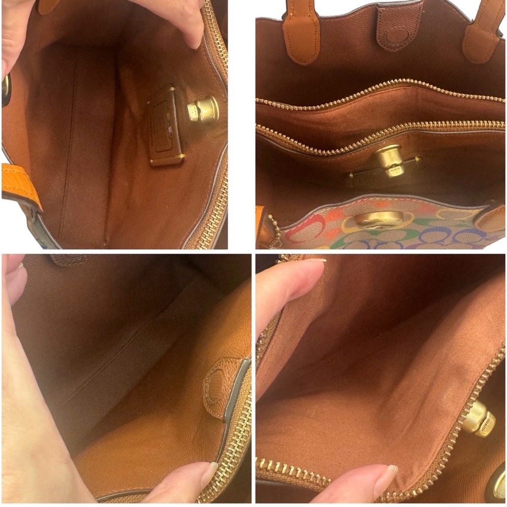Coach Willow Pride Monogram Coated Canvas Rainbow Signature C Tote Crossbody - Picture 7 of 11